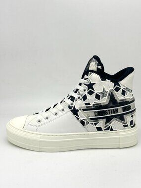 DIOR WALK N Walk'N"Dior Star Lace Up High Top Leather Flat Sneakers Shoes